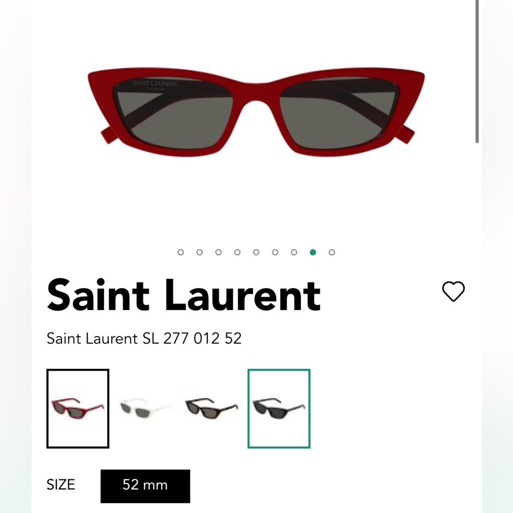 New Saint Laurent Sl467 003 Red Grey Cat Eye Women Sunglasses
